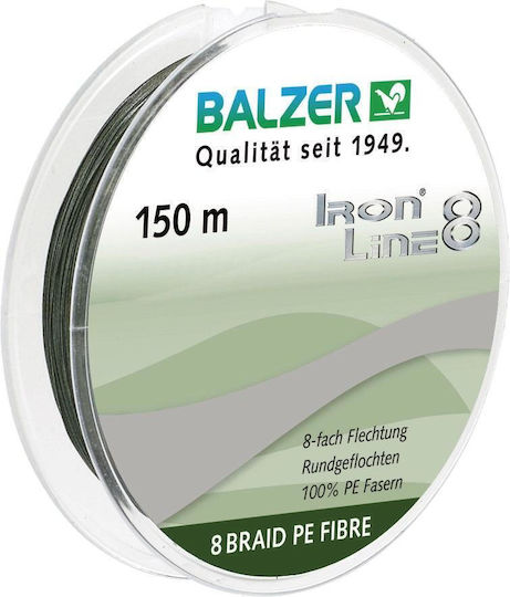 Balzer Iron Line Риболовен конец Окта-стринд 150 м, зелен