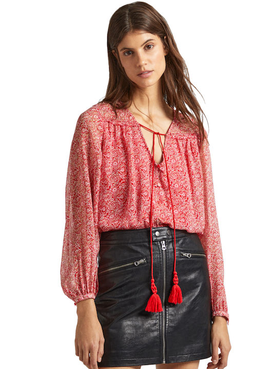 Pepe Jeans Damen Bluse Rot