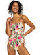 Printed Beach Classics One Piece Swimsuit with Removable Padding Anthracite