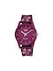 Q&Q Watch in Burgundy Color