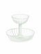 Zeller Fruit Bowl Metallic White 32x26cm