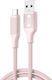 XO USB 2.0 Cable USB-C male - USB-A Ροζ 1m 16.005.0327