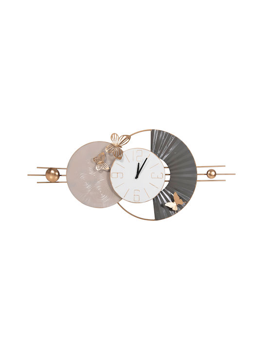 HomeMarkt Wall Clock Metallic White Ø116cm