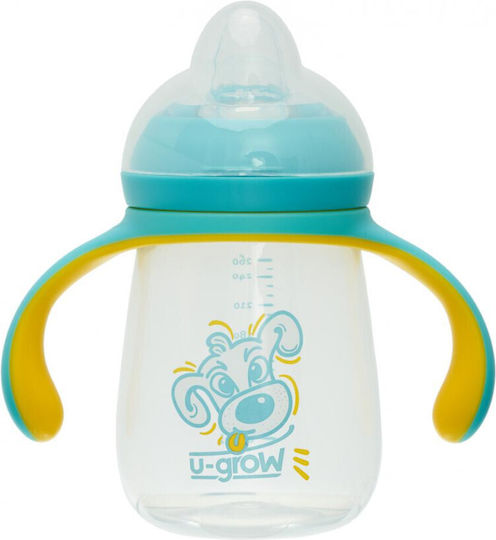 U-Grow Εκπαιδευτικό Μπιμπερό Σιλικόνης με Λαβές Πολύχρωμο 260ml