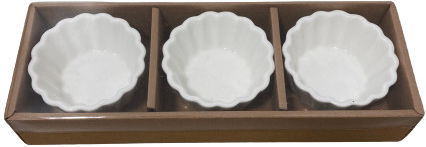 Excellent Houseware Ceramică Platou pentru aperitive Albă L8.5xl4cm 1buc