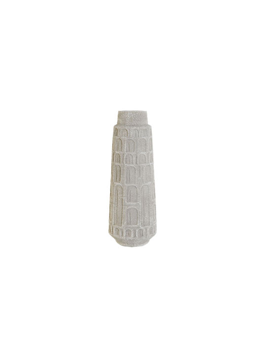 Vase Home Esprit White Resin 15 X 15 X 41 Cm