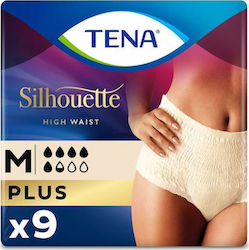 Tena Silhouette High Waist Plus Πάνες Βρακάκι Medium Μπεζ 9τμχ