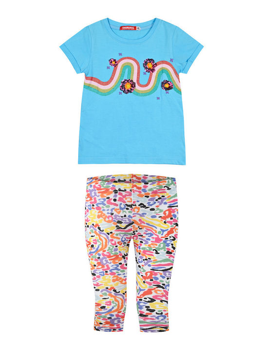 Energiers Kids Set with Leggings Summer 2pcs Multicolour