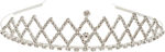 Tiara Metal Thin Steka with repeated rhombuses and strass