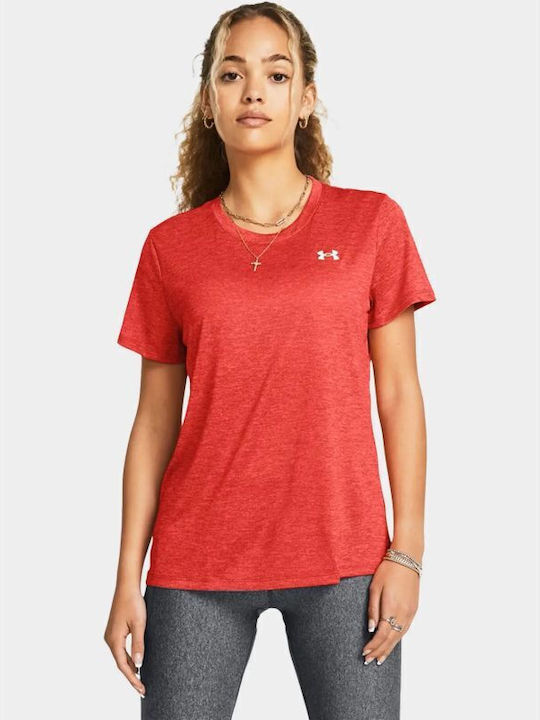 Under Armour Women's Athletic T-shirt Fast Drying Red