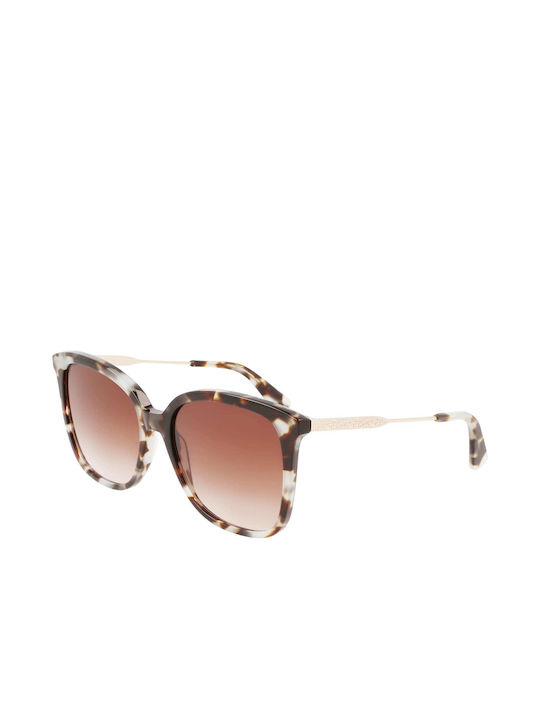 Longchamp Sonnenbrillen mit Braun Schildkröte Rahmen und Braun Verlaufsfarbe Linse LO706S 404