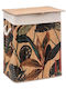 Aria Trade Laundry Basket Bamboo Folding with Cap 50x41.5x30cm