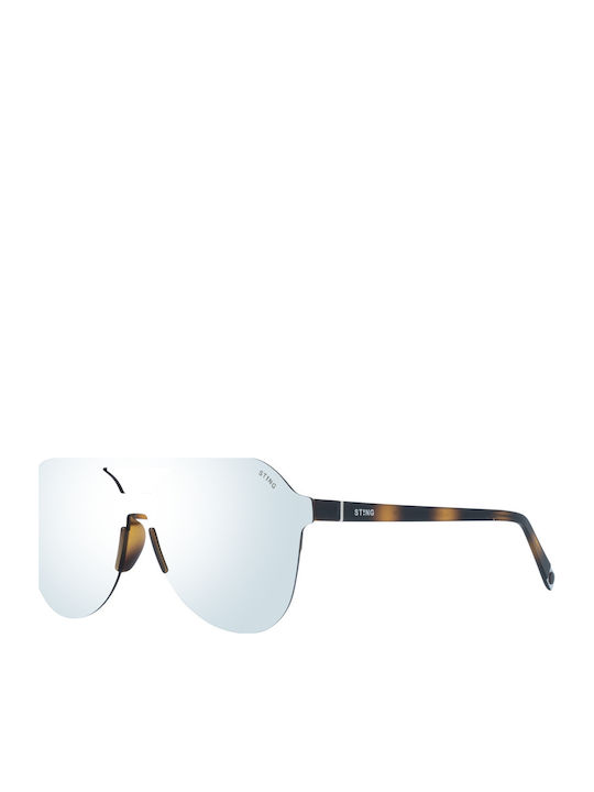 Sting Men's Sunglasses with Brown Tartaruga Plastic Frame and Gray Lens SST198 9987