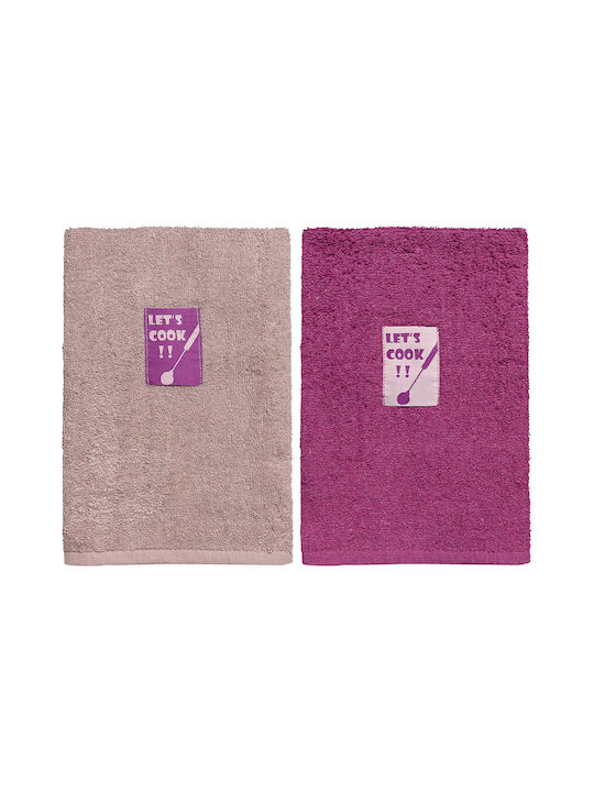 Beauty Home Prosop de ceai din 100% Bumbac în Culoarea Roz 40x60cm 2buc