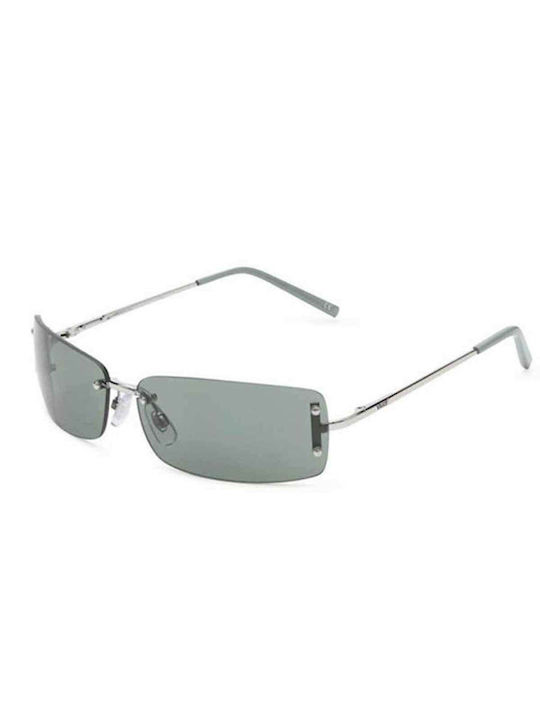 Vans Men's Sunglasses with Gray Metal Frame and Green Lens VN000GMYCJL