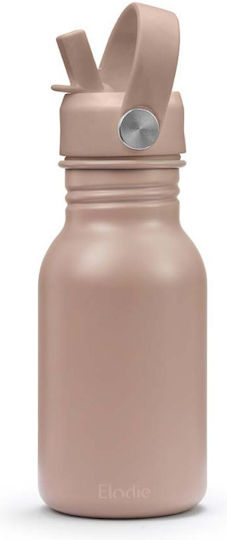 Elodie Details Неръждаема Стомана Детска Бутилка За Вода със Сламка Non Spill Розова 350ml