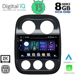 Digital IQ Car-Audiosystem für Jeep Kompass / Patriot 2007-2016 (Bluetooth/USB/AUX/WiFi/GPS/Apple-Carplay/Android-Auto) mit Touchscreen 10"