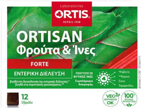 Ortis Ortisan Forte Fruits & Fibres 12 ταμπλέτες