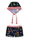 Energiers Pirate Set Kinder Badeanzug Badeshorts mit Hut Mehrfarbig