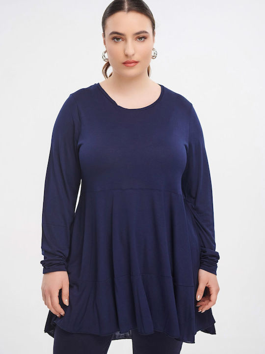 Women's Blouse Long Sleeve Blue