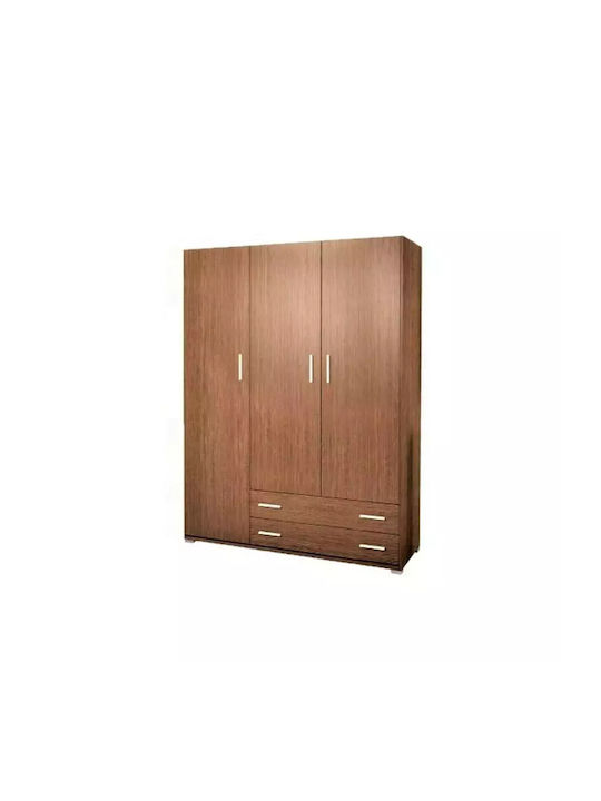 Ușă triplă Dulap cu 2 Sertare Maro 110x50x180cm