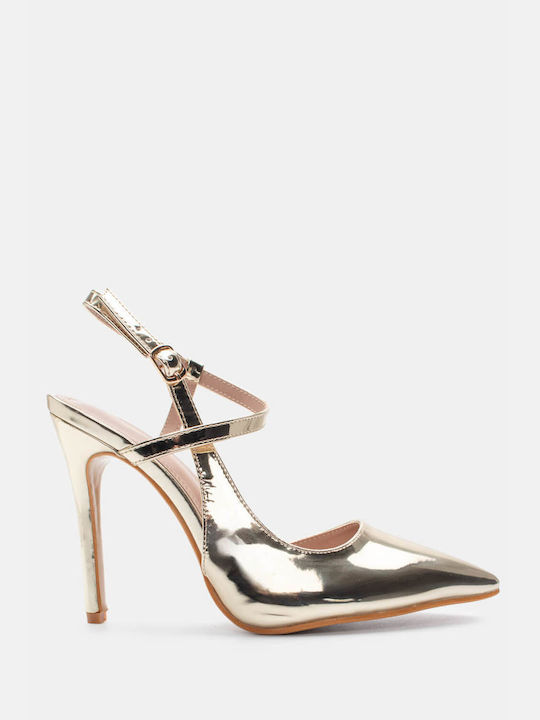 Pumps Lustrini Open Heel 4048009-gold