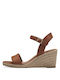 Tamaris Anatomic Women's Platform Shoes Tabac Brown