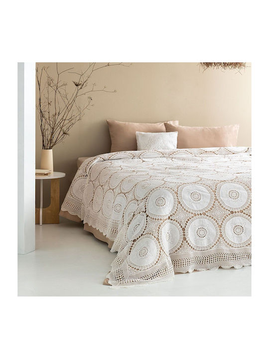 Palamaiki Kate Coverlet Queen Size Cotton White 240x280cm