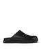 Leather Mules with Heel in Black Color