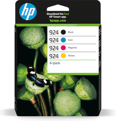HP 924 6C3Z1NE Γνήσιο Μελάνι InkJet Κίτρινο / Κυανό / Ματζέντα / Μαύρο HP 924 6C3Z1NE Γνήσιο Μελάνι InkJet Κίτρινο / Κυανό / Ματζέντα / Μαύρο