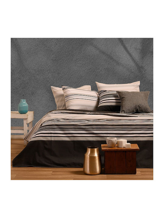 Melinen Duvet Cover King 225x245 Arion Grey