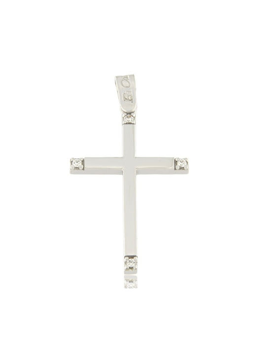 Fa Cad'oro White Gold Cross 14K