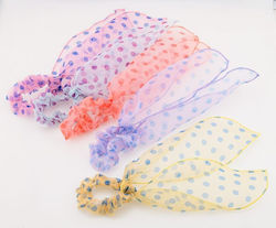 Shura Fabric Organza Organza Polka Dots - albastru