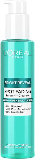 L'Oreal Paris Bright Reveal Gel Καθαρισμού Προσώπου για Ακνεϊκές Επιδερμίδες 150ml