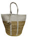 Le Blanc Stoff Strandtasche Beige