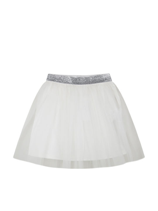 Energiers Kids' Tulle Tutu Skirt Monochrome Ecru