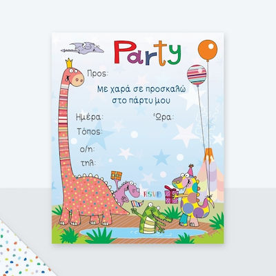 Fun Creations Einladungen Dinosaurier 6Stück PR101