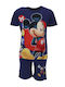 Disney Kids Pyjamas Summer Cotton Blue Mickey Mouse