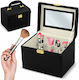 Massido Organisationsbox Für Kosmetik Mit Trennzeichen Schwarz 22.5x17.2x16.5cm