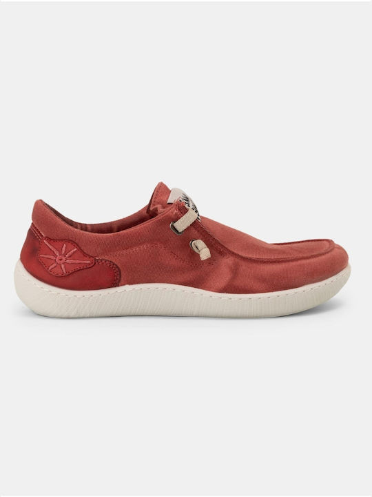 Sneakers Barefoot Men's 002 Red Fabric