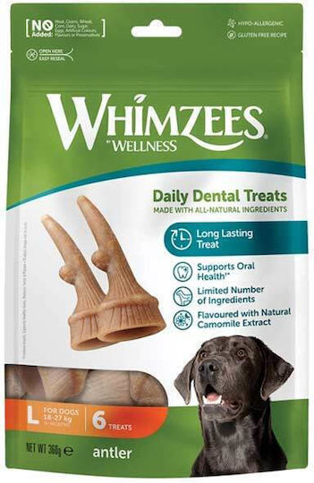 Whimzees Dog Treats for Dogs Against Tartar & Plaque 360g 6 Pieces