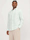 Long-sleeved Linen Shirt Soothing Sea
