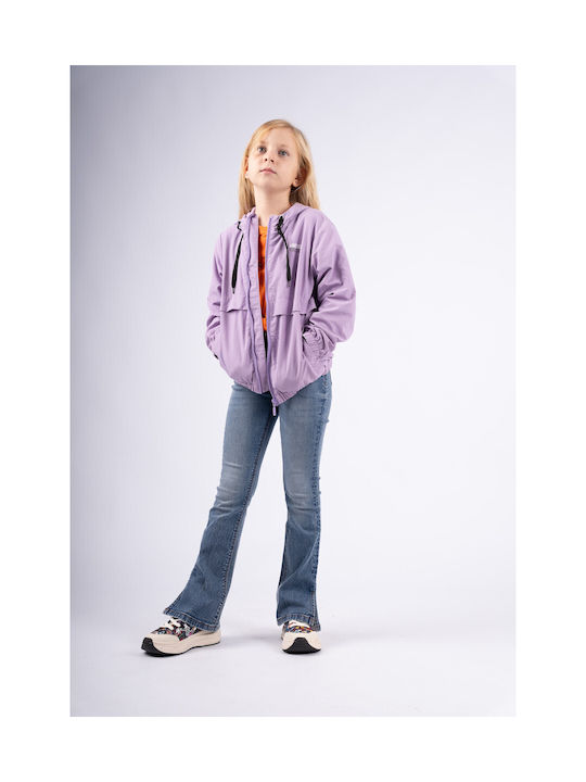 Evita Kids Casual Jacket with Hood Lilac