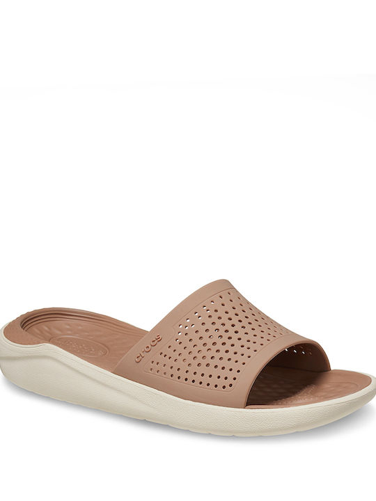 Crocs Literide Women's Slides Beige