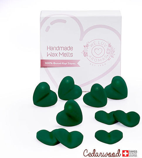 Χειροποίητα Wax Melts Cedarwood Απο 100% Φυτικό Κερί Σόγιας 10 Τεμαχίων