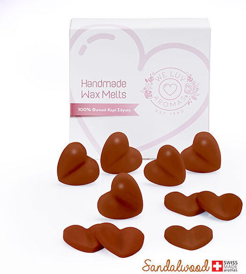 Χειροποίητα Wax Melts Sandalwood Απο 100% Φυτικό Κερί Σόγιας 10 Τεμαχίων