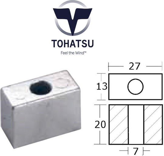 Anode Tohatsu 9.9-15-18hp - 3b7-60218-1
