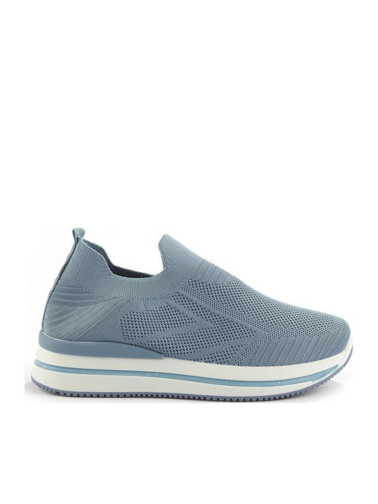 Γυναικεία Slip-On Πάνινα Γαλάζια