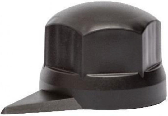 Trägerkappen schwarz mit Index 32mm - 60 Stück.
