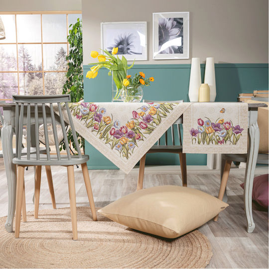 Teoran Fustă Pătrată Set 2buc Cambello Bej 100x100cm